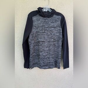 Men's Express long sleeve hooded sweatshirt. Gray/Black-